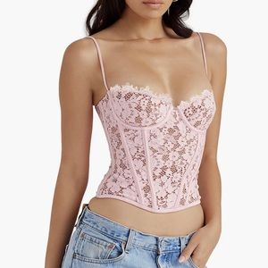 NWT House of CB Mila Rose Small Lace Underwired Corset